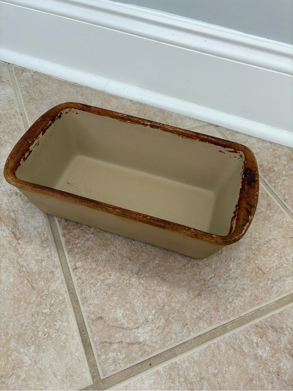 Pampered Chef stoneware loaf pan part of their "Family Heritage" collection